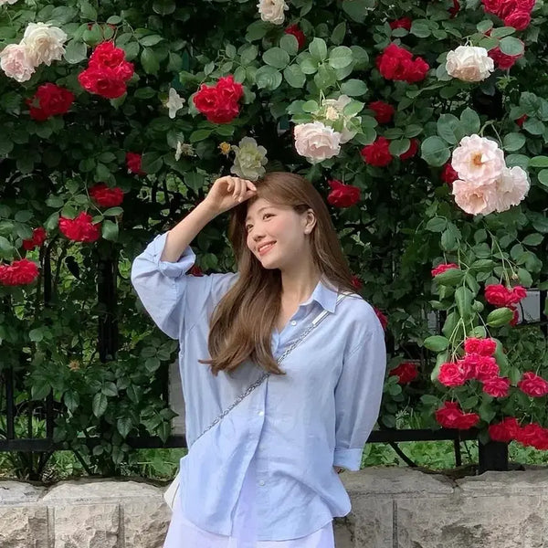 [BUNJANG] Ganaesra Summer Nice Shirt Sky / 가내스라 썸머니스셔츠