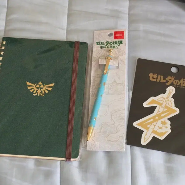 [BUNJANG] The Legend of Zelda Nintendo Store Japan Authentic Notebook, Pen, Sticker Set / 젤다의 전설 일본 닌텐도스토어 정품 노트 펜 스티커 세트