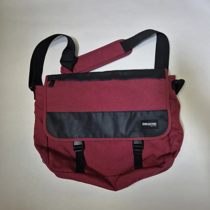 [BUNJANG] John Peters Messenger Bag Burgundy / 존피터 메신저백 가방 버건디