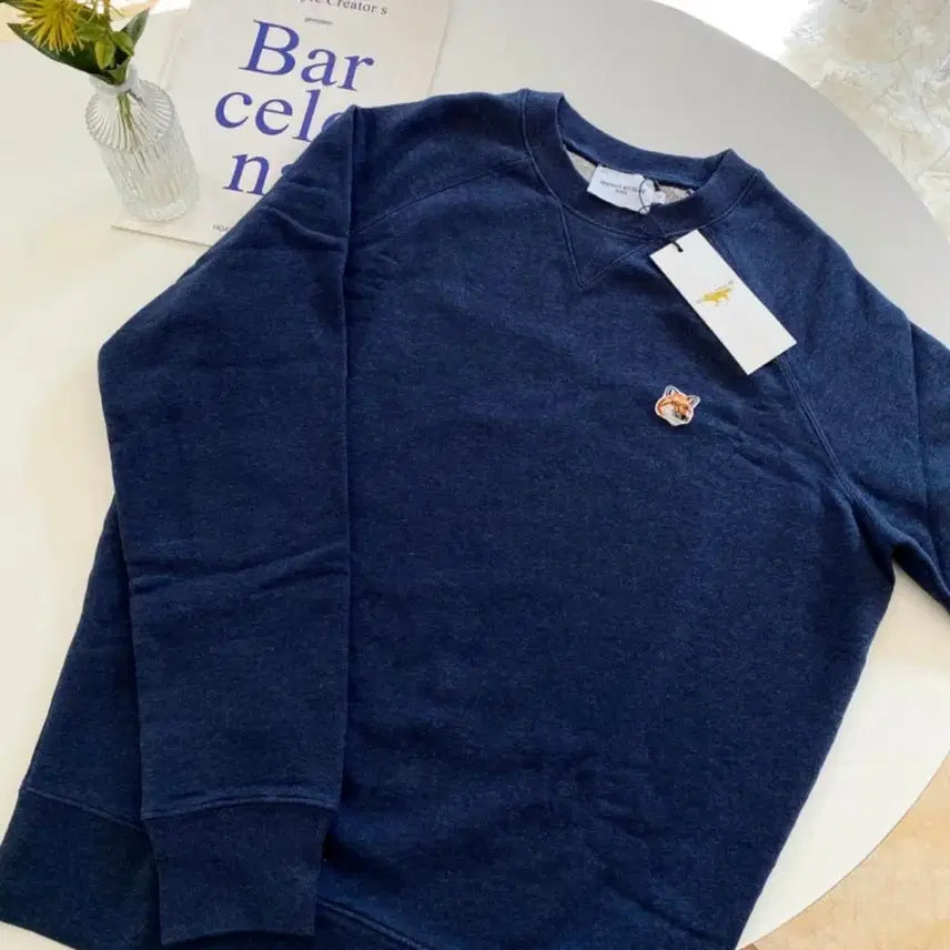 [BUNJANG] Maison Kitsuné Fox Head Sweatshirt Navy XS / 정품 메종키츠네 맨투맨 폭스헤드 xs 네이비