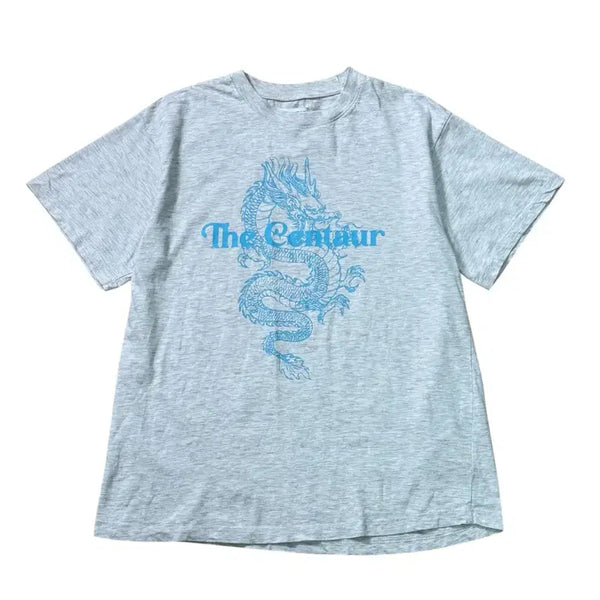 [BUNJANG] The Centaur Dragon Graphic Short Sleeve T-Shirt / 더 센토르 드래곤 그래픽 반팔티