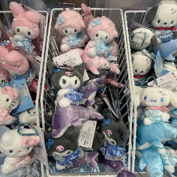 [BUNJANG] Sanrio Dolphin Hello Kitty Kuromi Mascot Keychain / 일본수입 산리오돌고래헬로키티 쿠로미돌핀수영복 마스코트키링