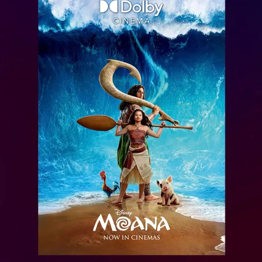 [BUNJANG] Moana Dolby Poster & Original Ticket Bundle / [모아나] (2종) 돌비 포스터, 오리지널 티켓