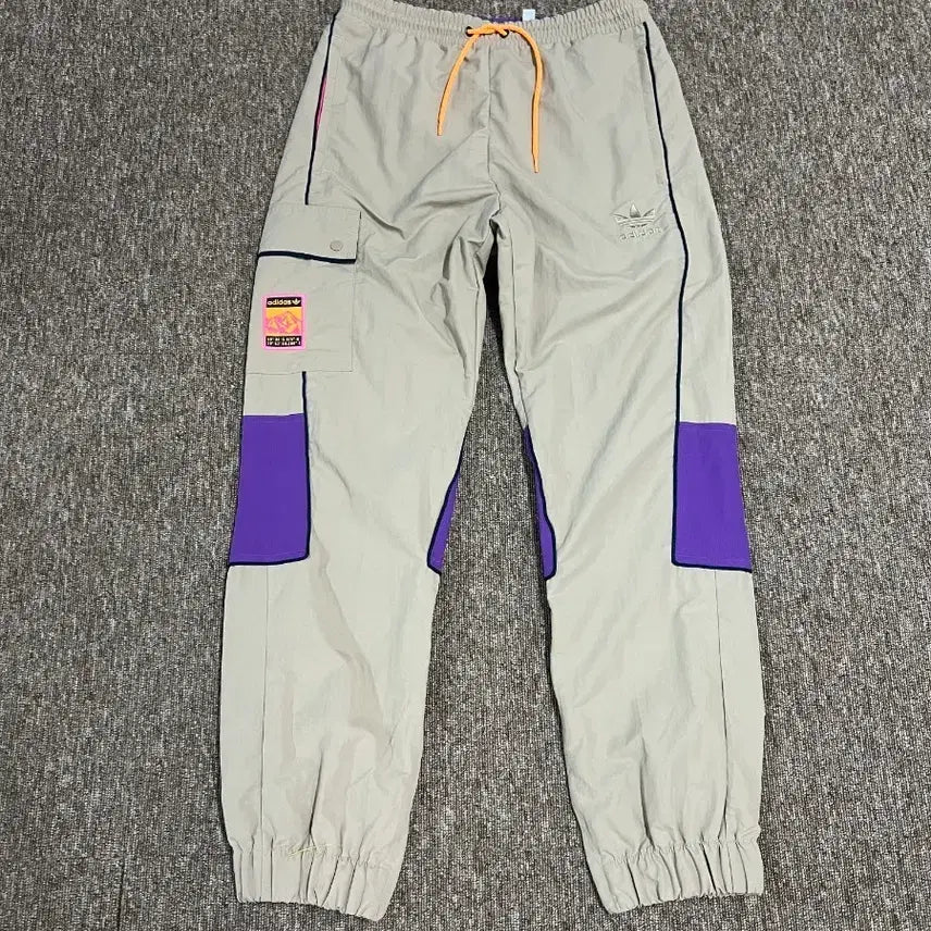 [BUNJANG] Adidas Originals Track Pants Beige/Purple (M) / 아디다스 오리지널 트랙 팬츠 M