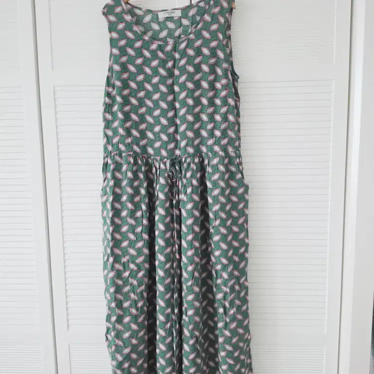 [BUNJANG] Recov Sleeveless Maxi Dress One Size / 레코브 패턴 나시 롱원피스 F