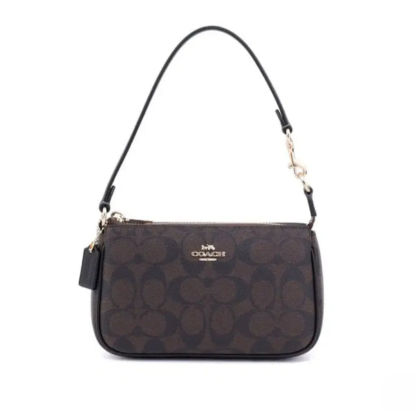 [BUNJANG] Coach Norita 19 Wristlet Wallet - Walnut Black / 코치 노리타 19  새상품