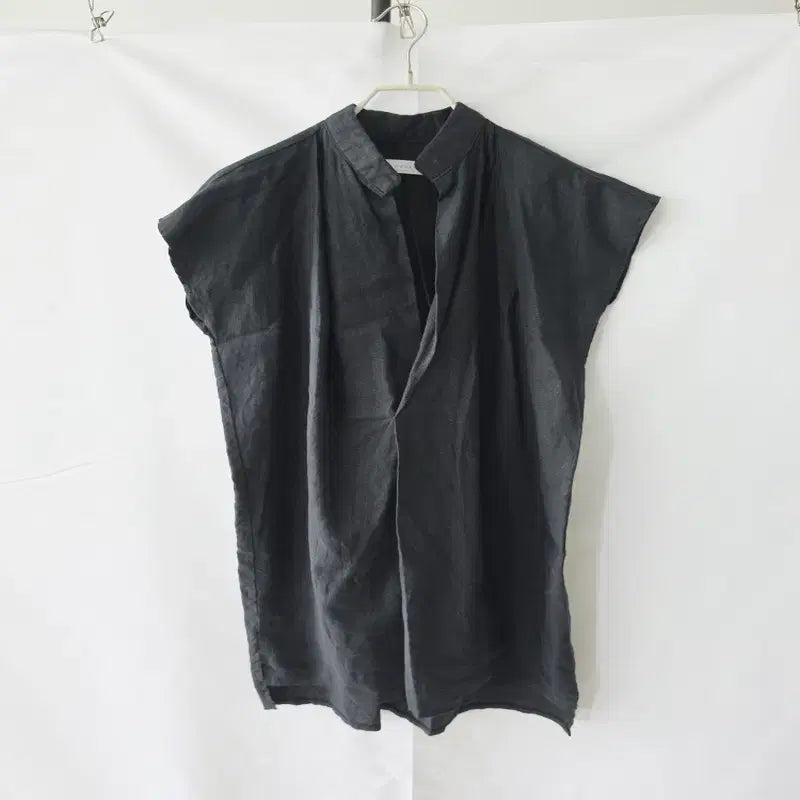[BUNJANG] Black Linen Boxy Fit Dress Free Size / 블랙 린넨 박시핏 원피스 F
