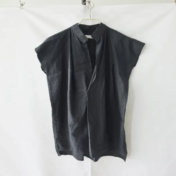 [BUNJANG] Black Linen Boxy Fit Dress Free Size / 블랙 린넨 박시핏 원피스 F