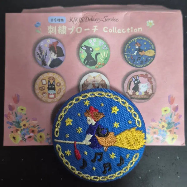 [BUNJANG] Studio Ghibli Kiki's Delivery Service Embroidered Badge / 지브리 마녀배달부 키키 자수캔뱃지