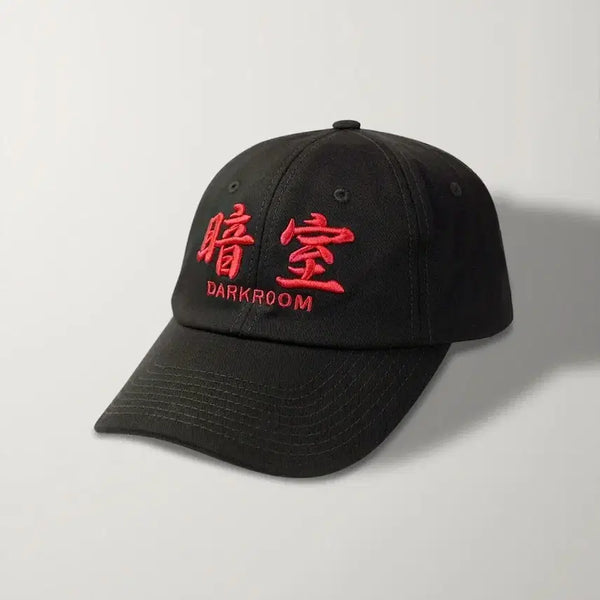 [BUNJANG] Darkroom Studio Black/Red Logo Cap / 다크룸 스튜디오 블랙/레드 로고 캡