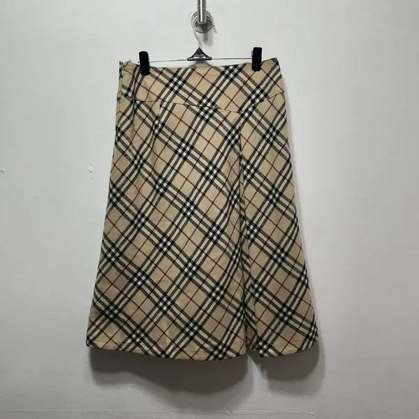 [BUNJANG] Burberry Check Skirt Beige S / 버버리 체크 스커트 베이지 S