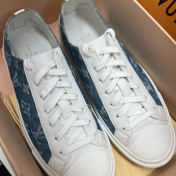 [BUNJANG] Louis Vuitton Trocadero Denim Sneakers / 풀구성/ 루이비통 트로카데로 데님 스니커즈 5(240)
