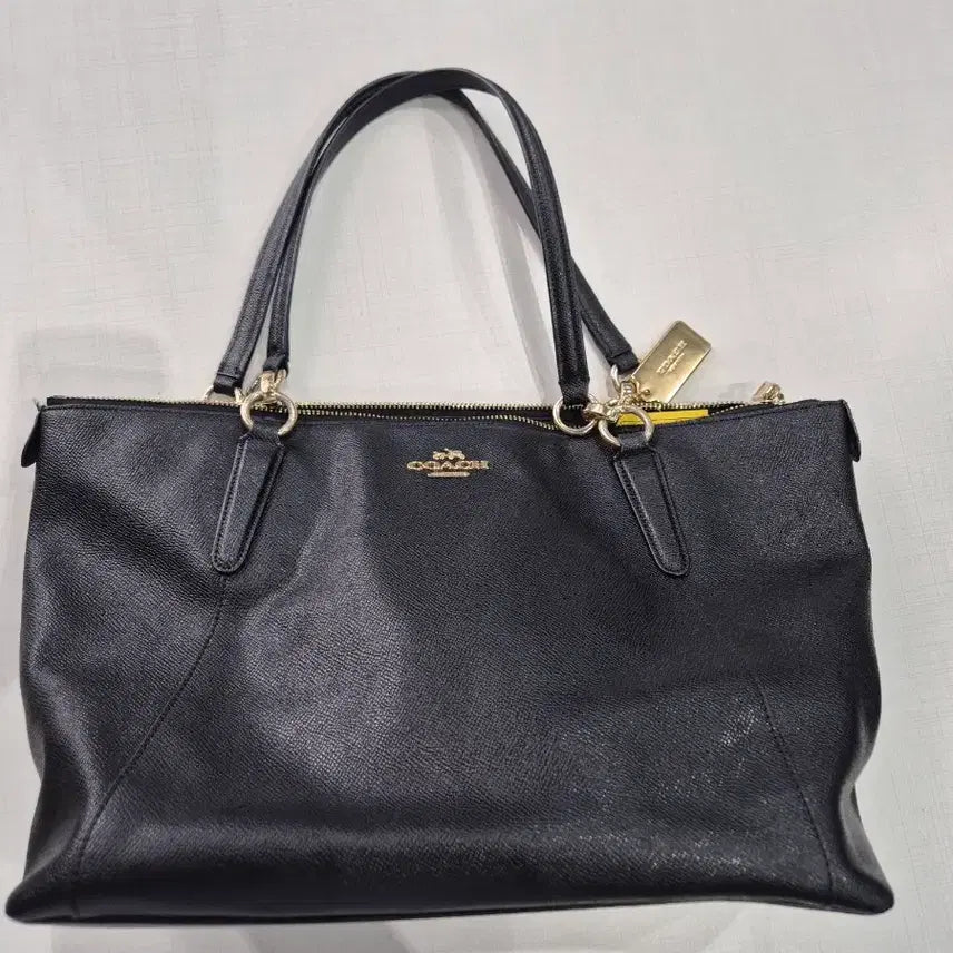 [BUNJANG] Coach Black Leather Tote Bag / 코치 토트백 블랙