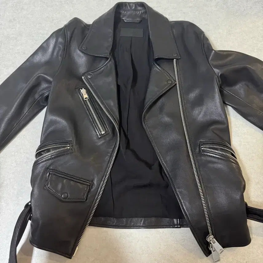 [BUNJANG] Allsaints Black Leather Rider Jacket / Allsaints 블랙 레더 라이더 자켓
