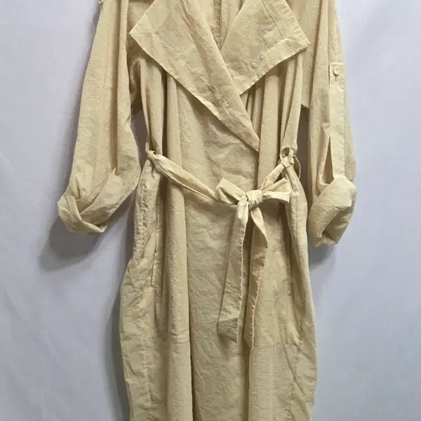 [BUNJANG] KUHO Light Beige Trench Coat / 구호 KUHO 라이트베이지 트렌치코트