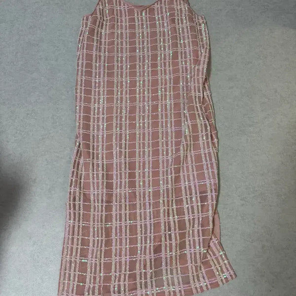 [BUNJANG] Juciquieure Sequin Midi Dress Pink / 쥬시꾸뛰르 스팽글 원피스 핑크