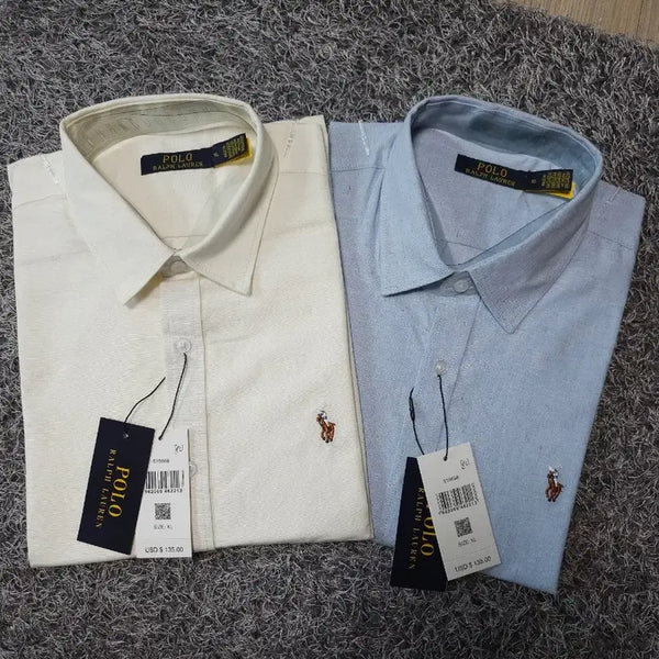 [BUNJANG] Polo Ralph Lauren Linen Blend Short Sleeve Shirt / 폴로 랄프로렌 린넨셔츠