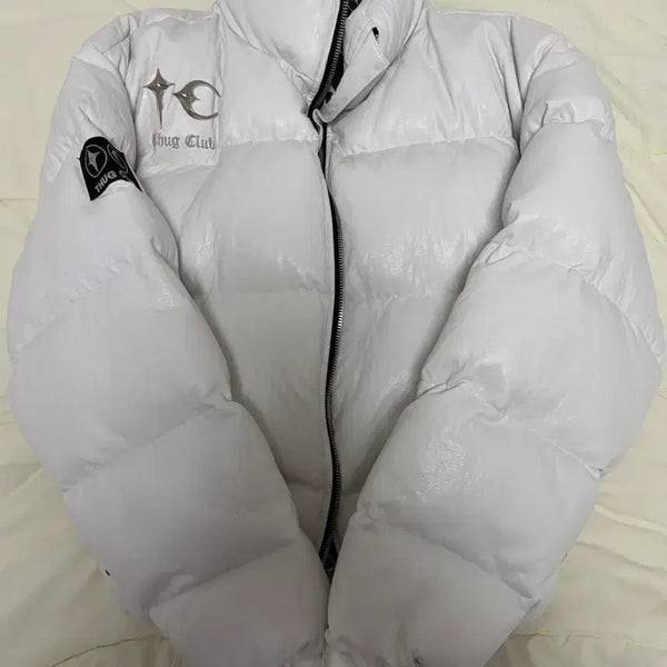 [BUNJANG] THUG CLUB White Puffer Jacket L / 떠그클럽 화이트푸퍼 L