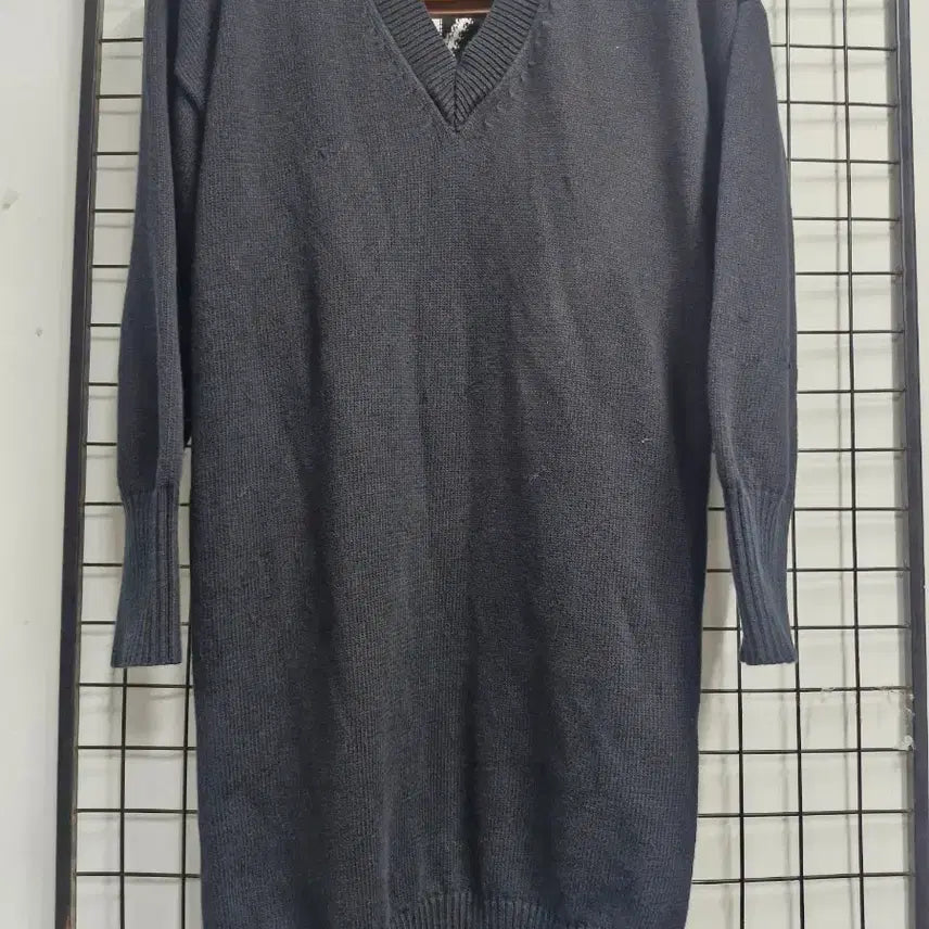 [BUNJANG] Kenzo V-Neck Knit Women's Dress Black / 100L/77 겐조 브이넥 니트 여성 원피스 블랙