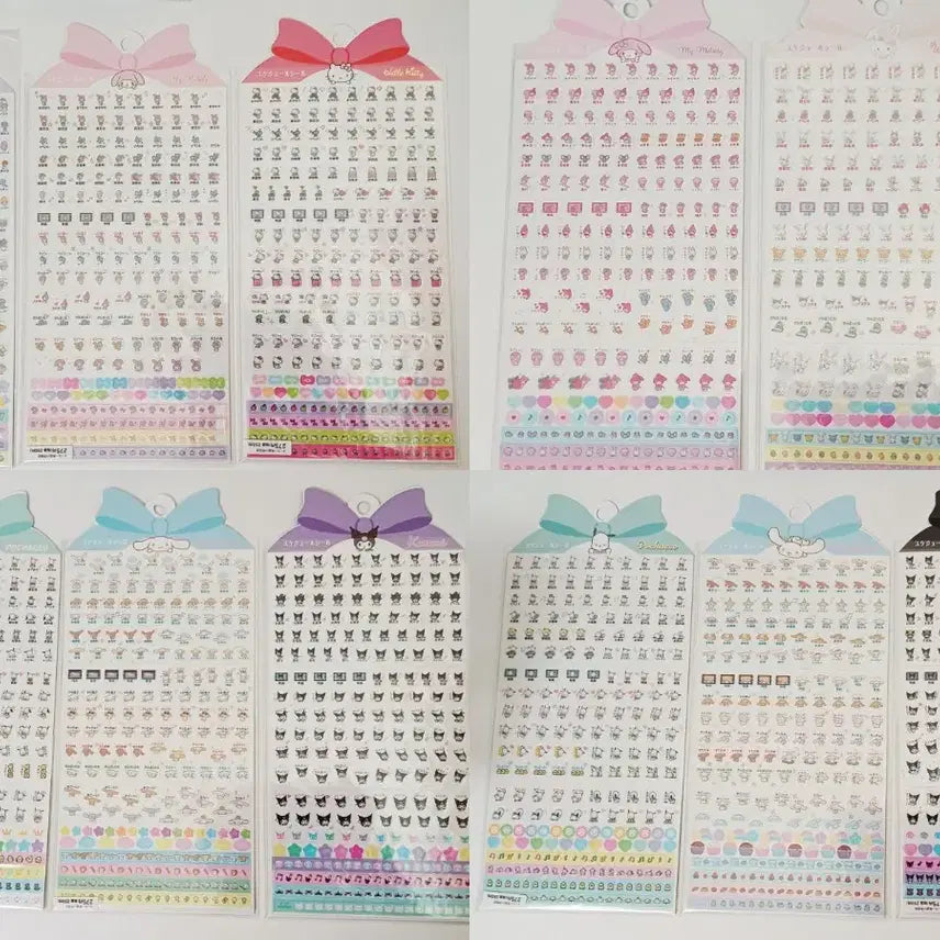 [BUNJANG] Sanrio Schedule Seal Sticker Bundle Set (11 pcs) - Little Twin Stars, Pochacco, My Melody, Kitty / 산리오 스케줄 씰스티커 11장 일괄 리틀트윈스타 포차코 마이멜로디 키티