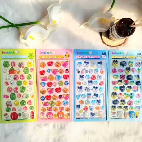 [BUNJANG] Tamagotchi 3D Holographic Stickers / 다마고치 스티커 3D 입체 봉봉드롭씰