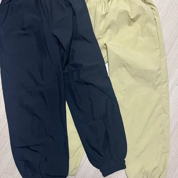 [BUNJANG] Gnoo Relaxed Fit Training Pants Set (Beige, Black) / gnoo 바스락팬츠