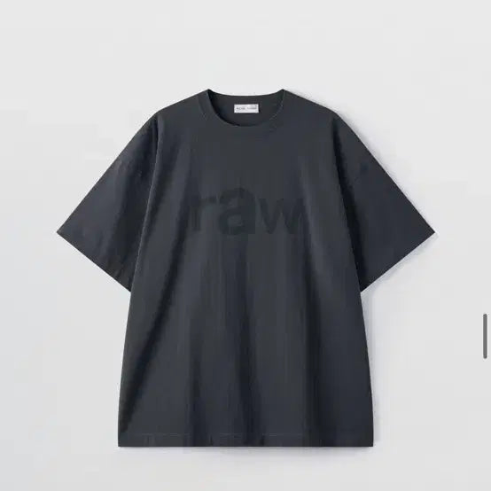 [BUNJANG] Facade Pattern Oversized T-shirt Blue Charcoal Size M / 파사드패턴 Raw 오버핏 티셔츠 블루차콜색상 m 사이즈