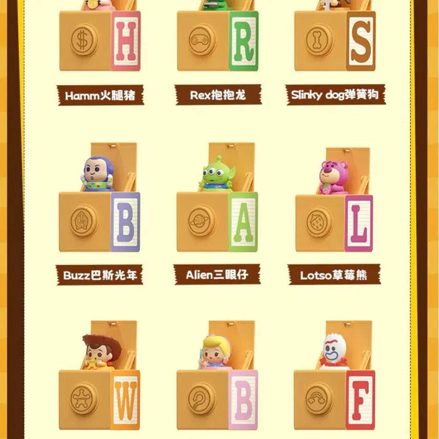 [BUNJANG] Toy Story 5 Keycap Keyring Set / (재입고)토이스토리5 키캡 키링(우디/버즈/랏소/슬링키/알린/렉스/포키)