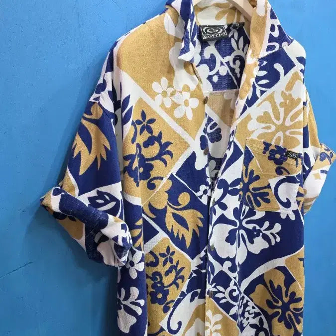 [BUNJANG] GOTCHA Retro Hawaiian Shirt / 인도 메이드 GOTCHA 레트로 하와이안 셔츠