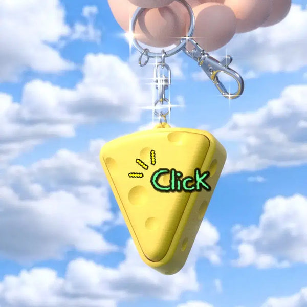 [BUNJANG] Cheese-Shaped Clicker Keychain / 치즈 모양 클리커 키링