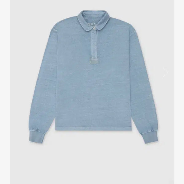 [BUNJANG] Urbanic30 Field Polo Long Sleeve Dusty Sky Blue / 얼바닉30 Field Polo Long Sleeve