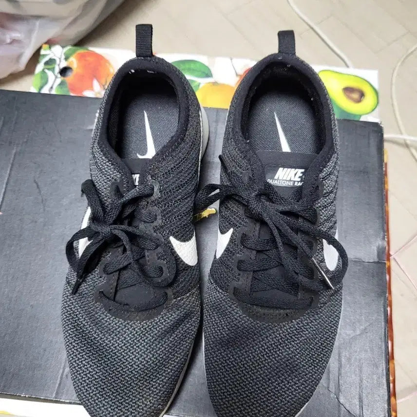[BUNJANG] Nike Qualton Racer Black/White Sneakers 240mm / 나이키 퀄톤 레이서 블랙/화이트 운동화 240mm 상태매우좋음