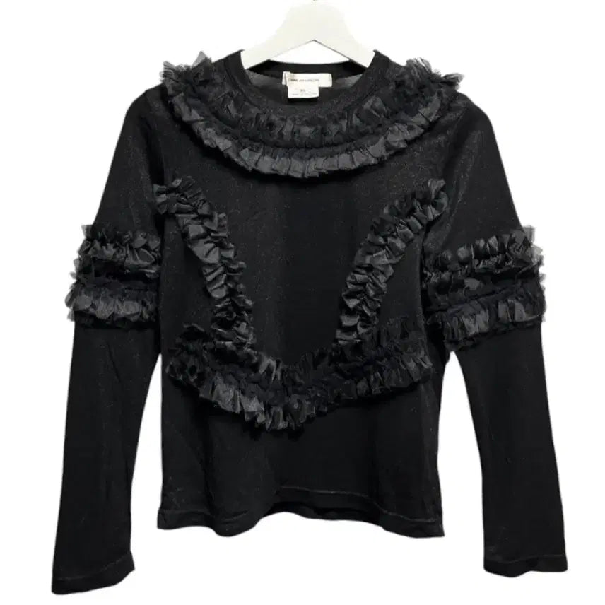 [BUNJANG] COMME des GARCONS Ruffle Long Sleeve T-Shirt / COMME des GARCONS 프릴 티셔츠