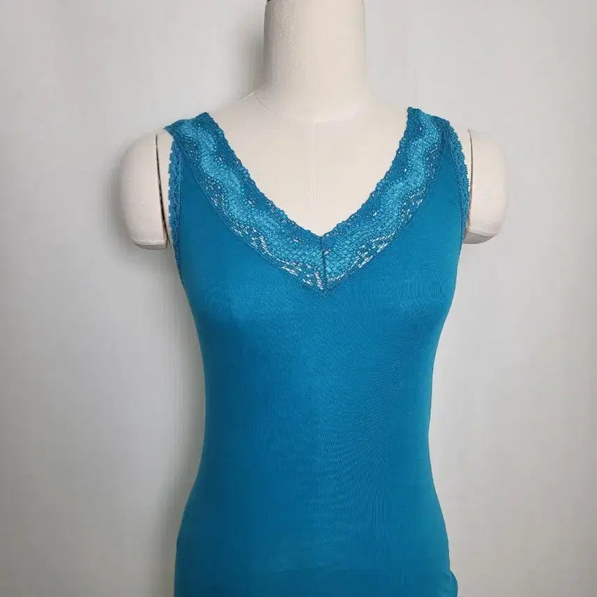 [BUNJANG] Vintage Apricot Aqua Sleeveless Fairy Mori / 빈티지 애프리콧 아쿠아 슬리브리스 페어리 모리