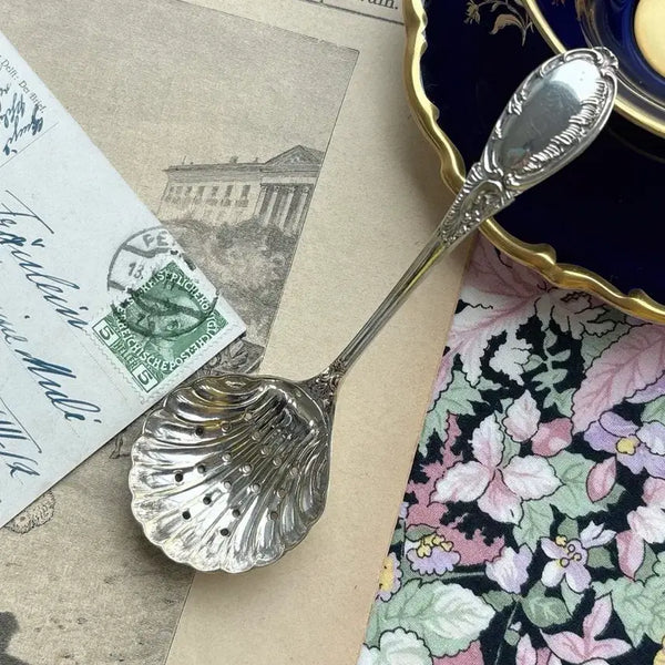 [BUNJANG] M.L & Co. Silverplate Tea Strainer / 영국 앤틱 M.L & Co 실버플레이트 티스트레이너