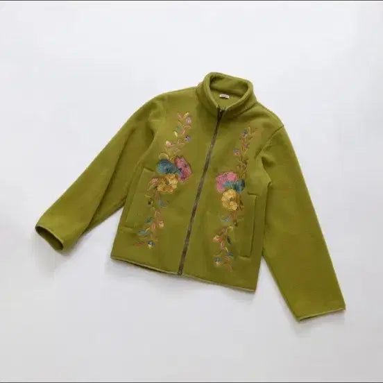[BUNJANG] Dirddy Floral Embroidered Mini Fleece S / Dirddy 꽃자수 미니후리스 s