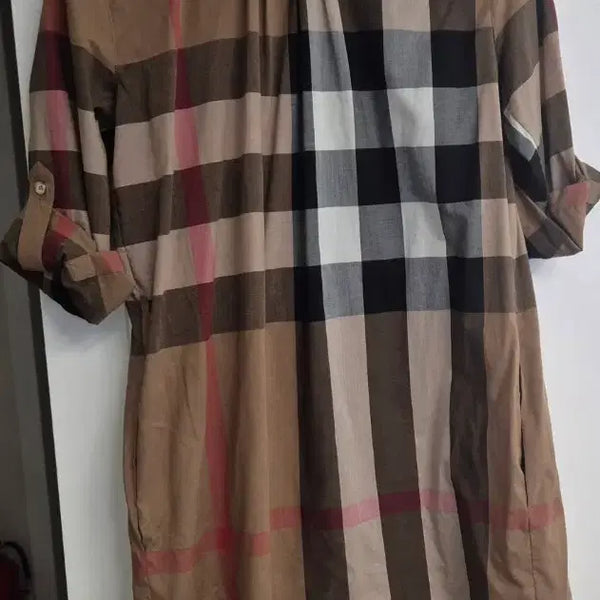 [BUNJANG] Burberry Check Shirt Dress / 버버리 체크 셔츠 원피스