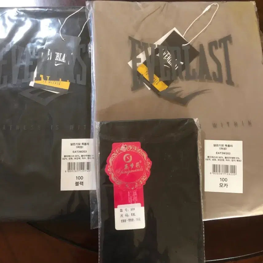 [BUNJANG] Everlast Thin Fleece Turtleneck Set (2-Piece) / 에버라스트 얇은기모 목폴라 2종 세트(100)