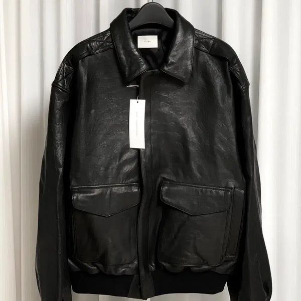 [BUNJANG] Studio Alloy Premium Lambskin Leather Jacket / 스튜디오 알로이 고급 양가죽 레더자켓