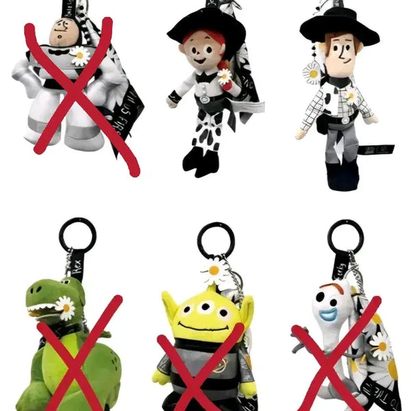 [BUNJANG] Disney Pixar Toy Story Woody & Jessie Plush Scarf Keychain Set / 당일발송)토이스토리 피스마이너스원 플러시 스카프 키링 판매합니다.
