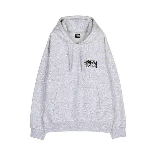 [BUNJANG] Stussy Stock Logo Los Angeles Hoodie Ash Heather / [L] 스투시 스탁 로스앤젤레스 후드 애쉬 헤더