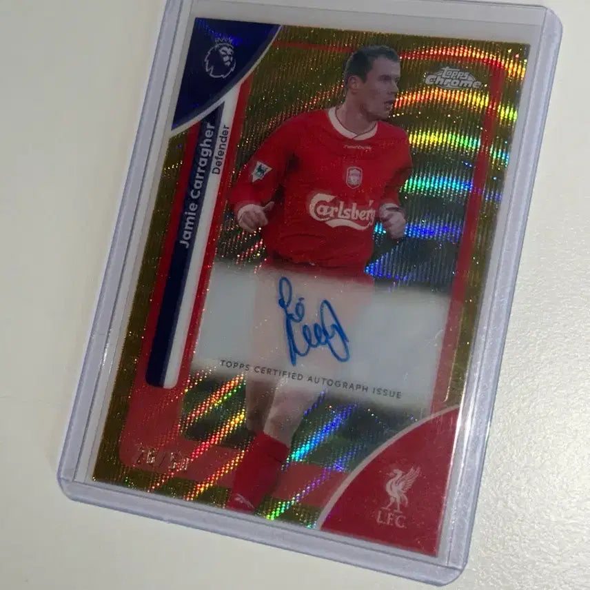 [BUNJANG] 25/26 EPL Jamie Carragher Autographed Topps Chrome Card / 25/26 탑스크롬 epl 제이미 캐러거