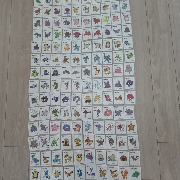 [BUNJANG] Pokemon Stickers Gen 1 (150pcs) & Gen 2 (116pcs) Bundle Set / 포켓몬 띠부씰 1세대 150장과 2세대 116종 전종 일괄판매합니다