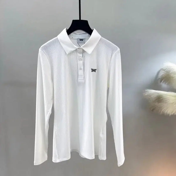 [BUNJANG] Women's Golf Long Sleeve Polo Shirt / 여성 골프 긴팔 카라티