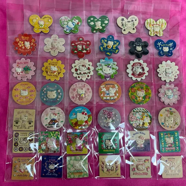 [BUNJANG] Hello Kitty & World Flower Festival Magnet Set (7-Eleven Collaboration) - 41 Pieces / 헬로키티와 세계의 꽃 축제 마그넷 41종 일괄 (세븐일레븐 협업)