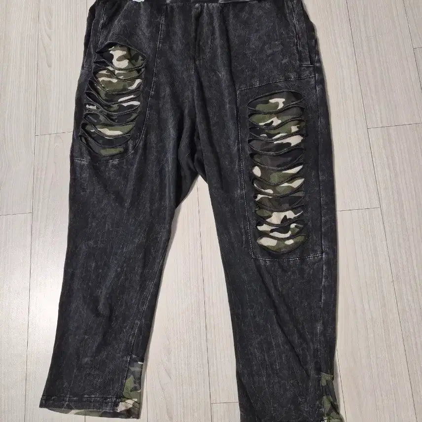 [BUNJANG] Vintage Wash Camo Detail Pants / [유니크/스트릿] 빈티지 워싱 카모 디테일 팬츠