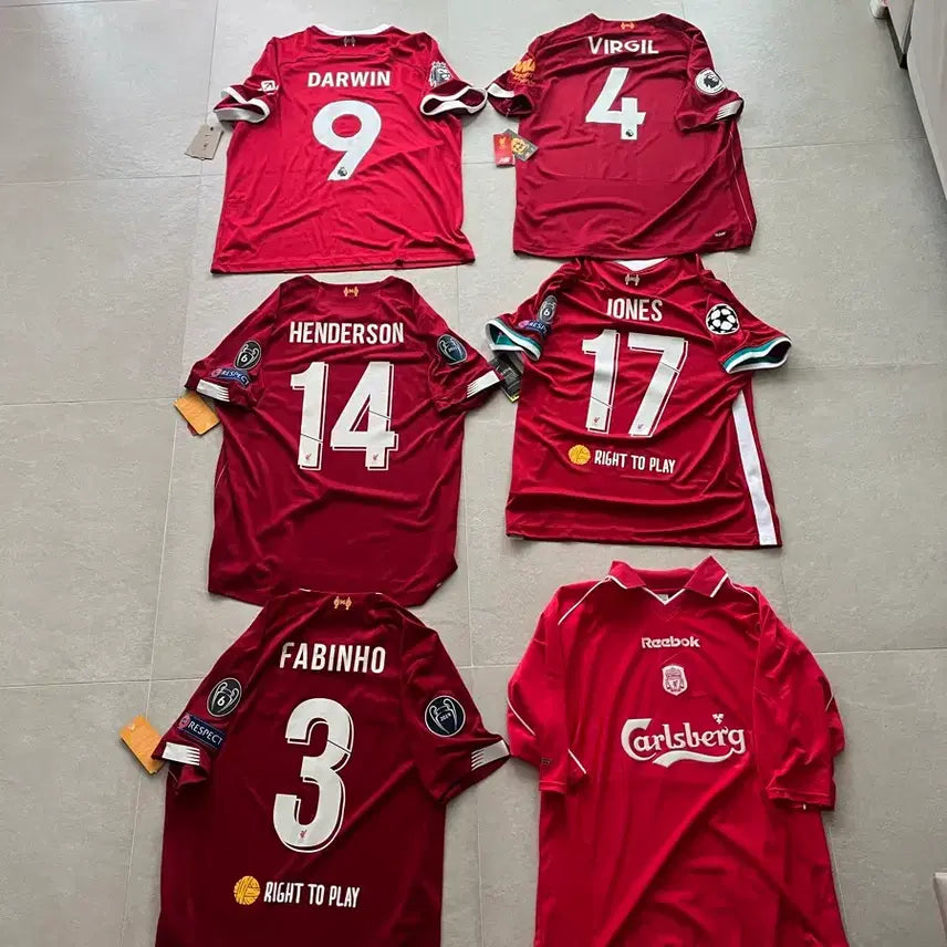 [BUNJANG] Liverpool FC Football Jerseys Bundle Set / 리버풀 유니폼 일괄 판매