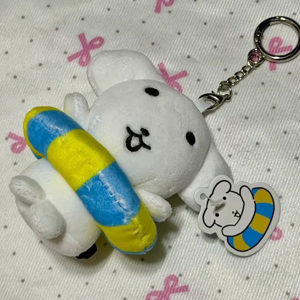 [BUNJANG] Ganady Tubby White Plush Keyring / 새상품 가나디 하양이 튜브 인형 키링