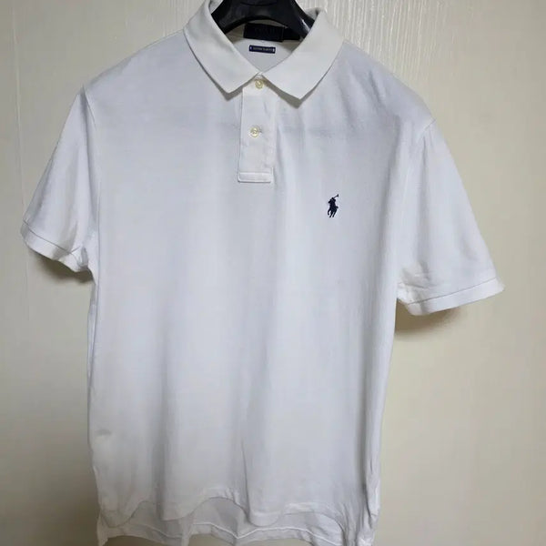 [BUNJANG] Polo Ralph Lauren White Custom Fit Pique Shirt (L) / 폴로 랄프로렌 화이트 커스텀 피케셔츠 사이즈( L )