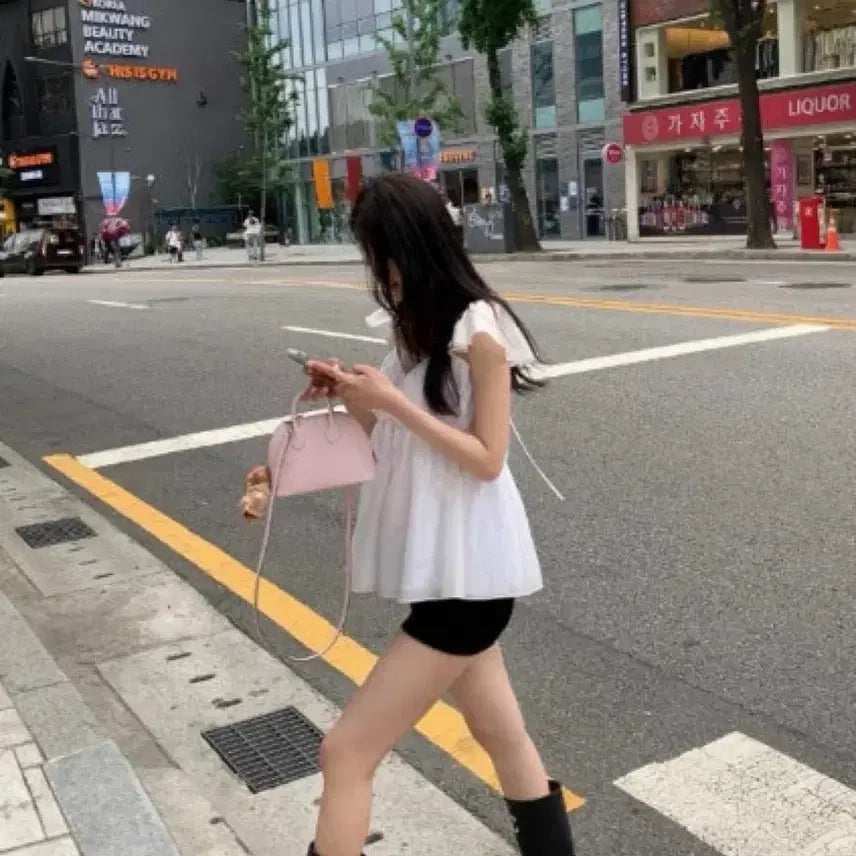 [BUNJANG] Le Plain Angel Blouse White M / 르플레인 엔젤블라우스 화이트 M